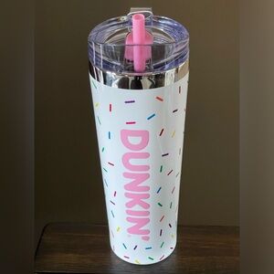 “DUNKIN” 2024 SPRING 24 oz. Insulated Stainless Steel Tumbler  NWT PINK CONFETTI
